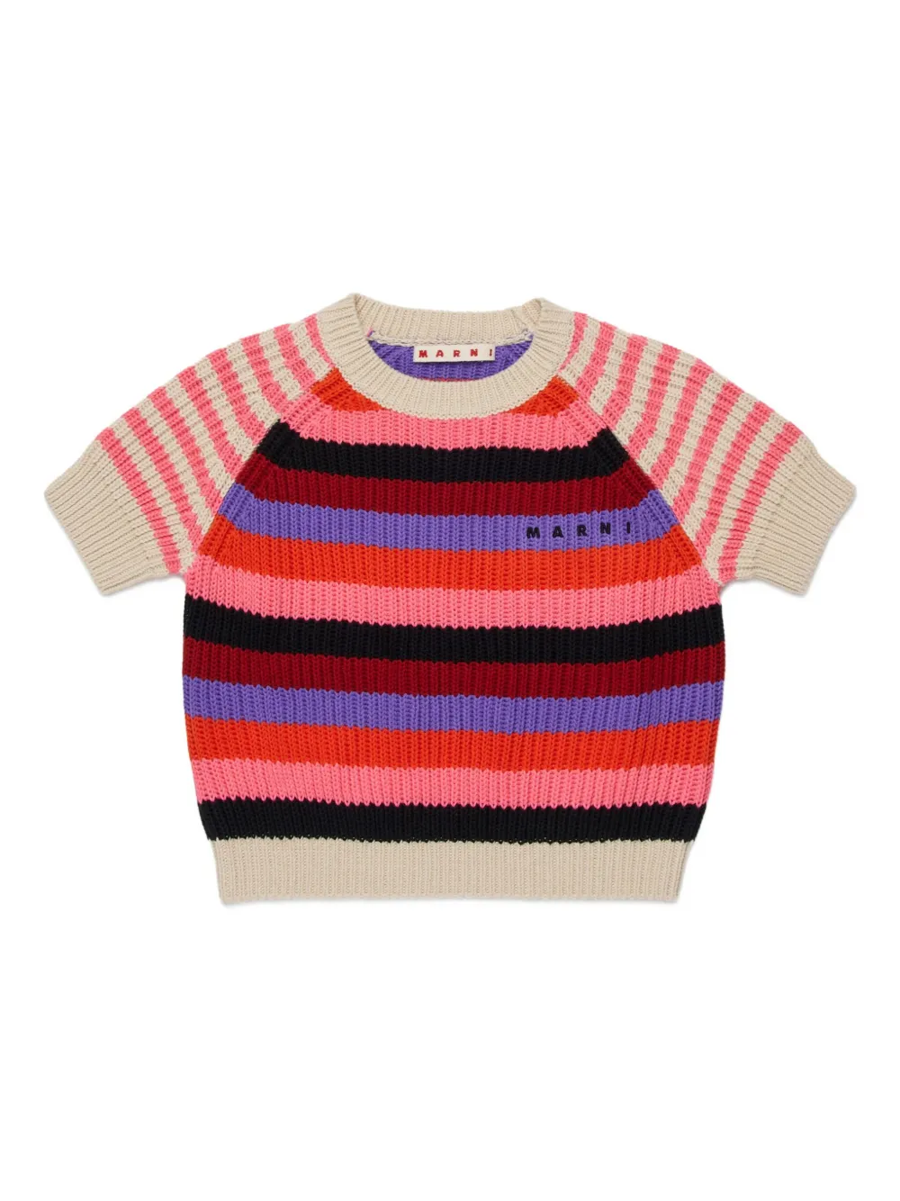 Marni Kids T-shirt a righe - Rosa