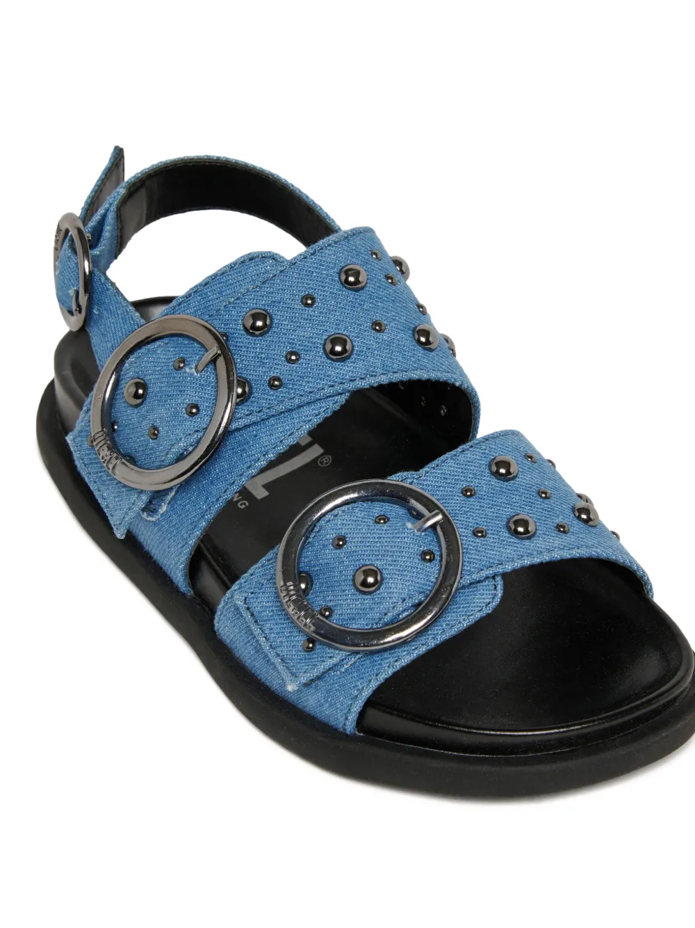 Diesel Kids D-Sanriv sandalen met studs en gesp Blauw