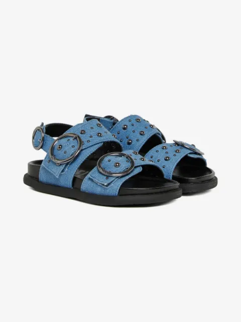 Diesel Kids D-Sanriv studded buckled sandals