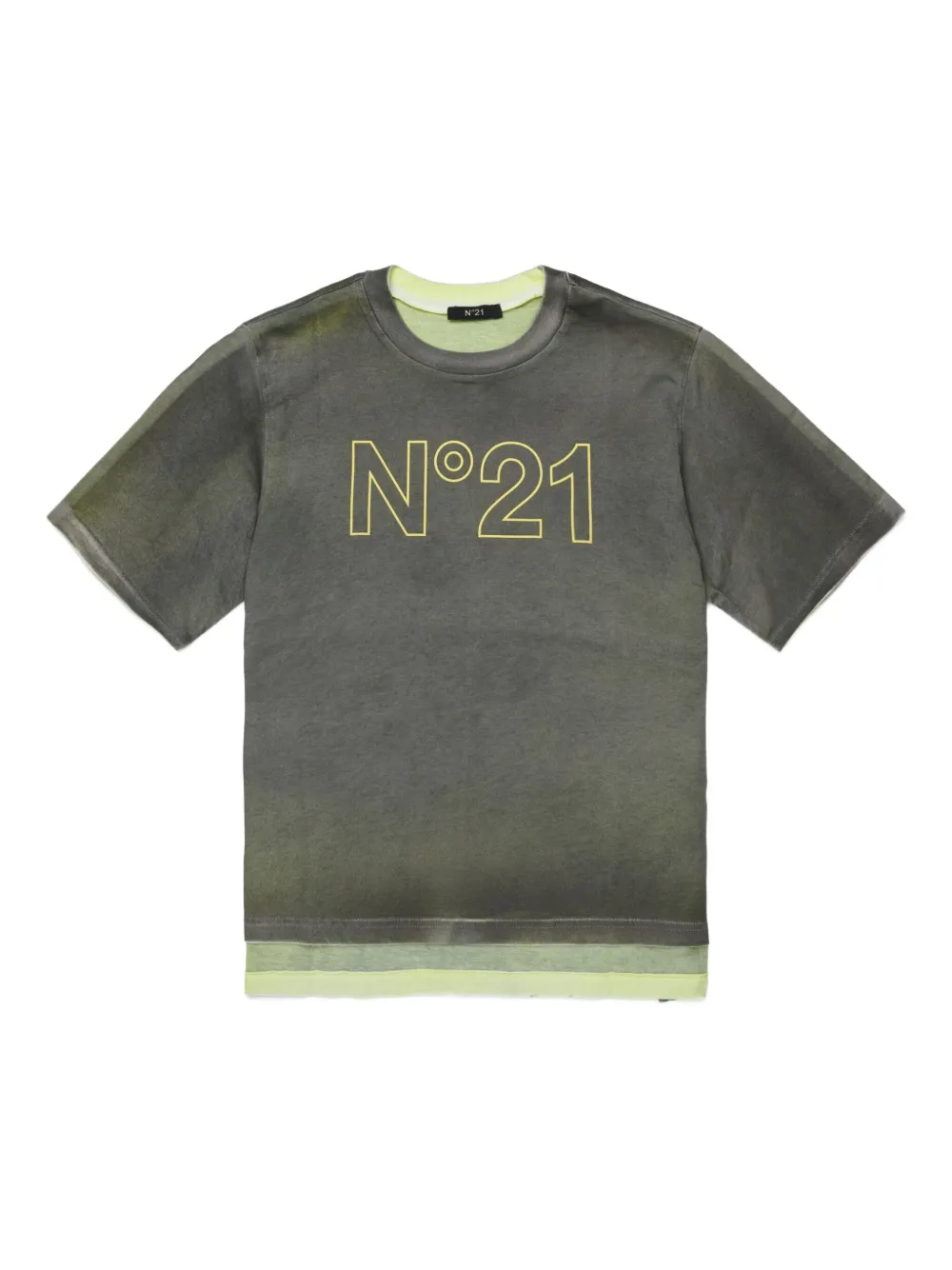 Nº21 Kids T-shirt con logo - Verde
