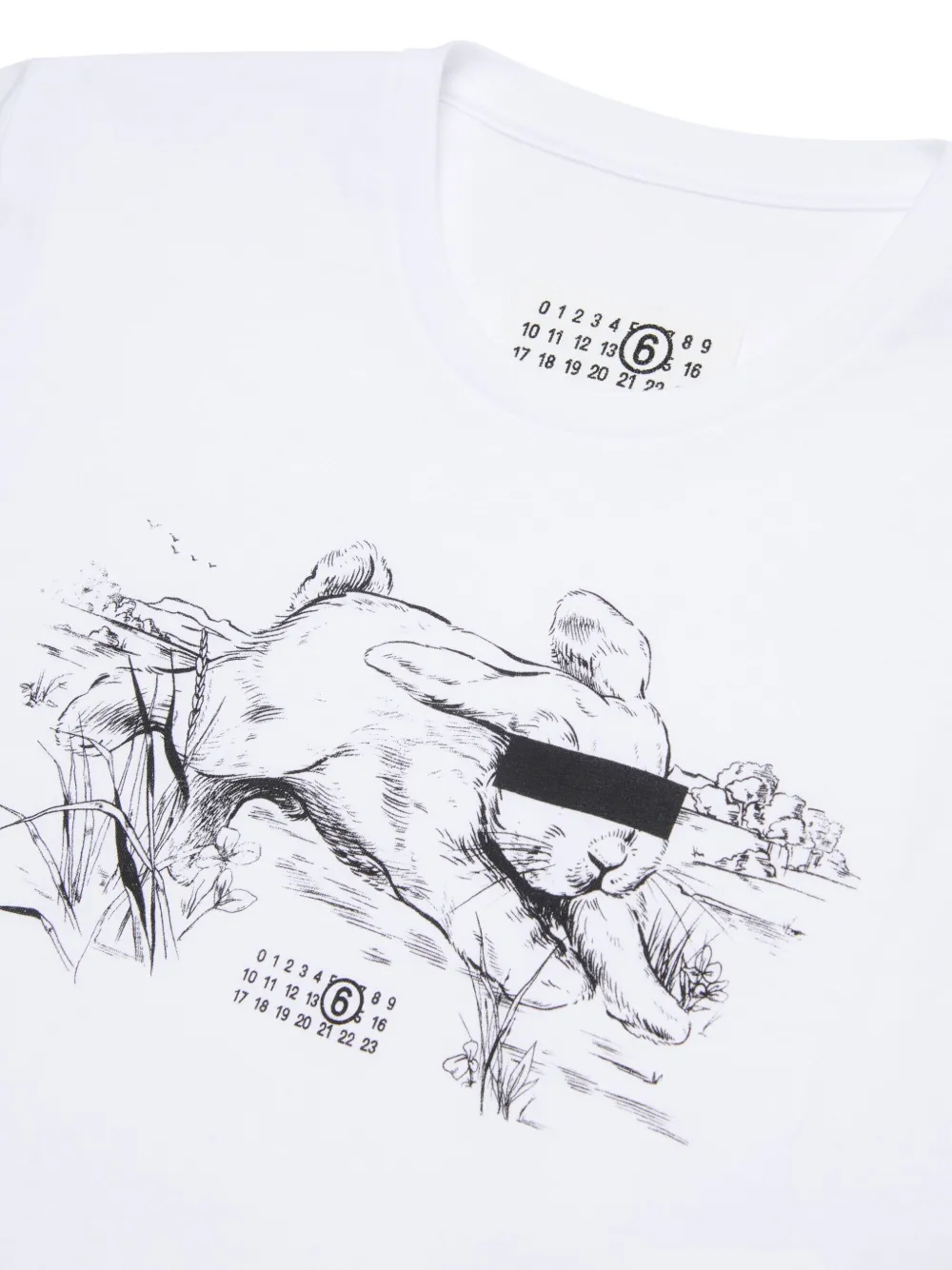 MM6 Maison Margiela Kids T-shirt met grafische print Wit