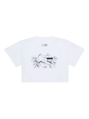 MM6 Maison Margiela Kids ロゴステッチ Tシャツ | ホワイト | FARFETCH JP