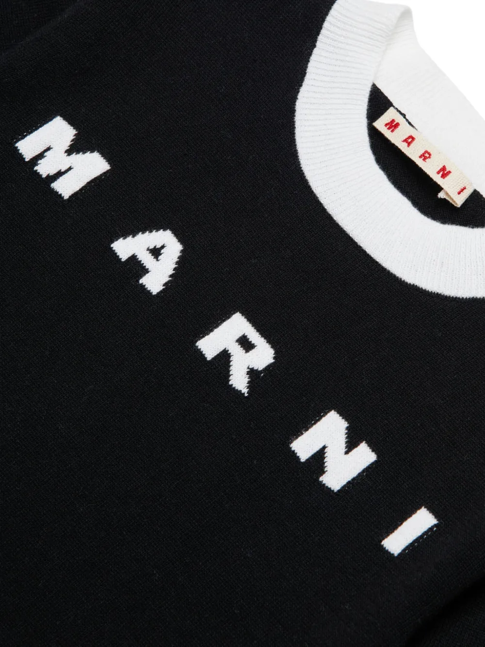 Logo-Embroidered Trim-Detail Dress