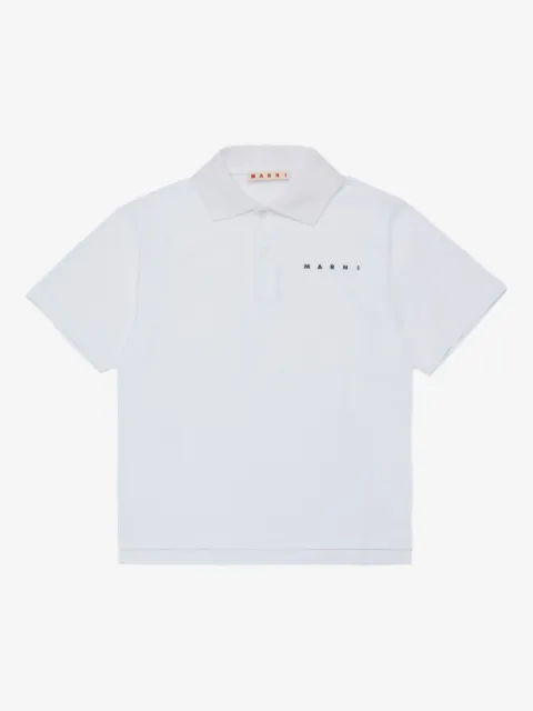 Marni Kids playera tipo polo con logo bordado