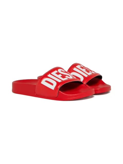 Diesel Kids debossed-logo slide