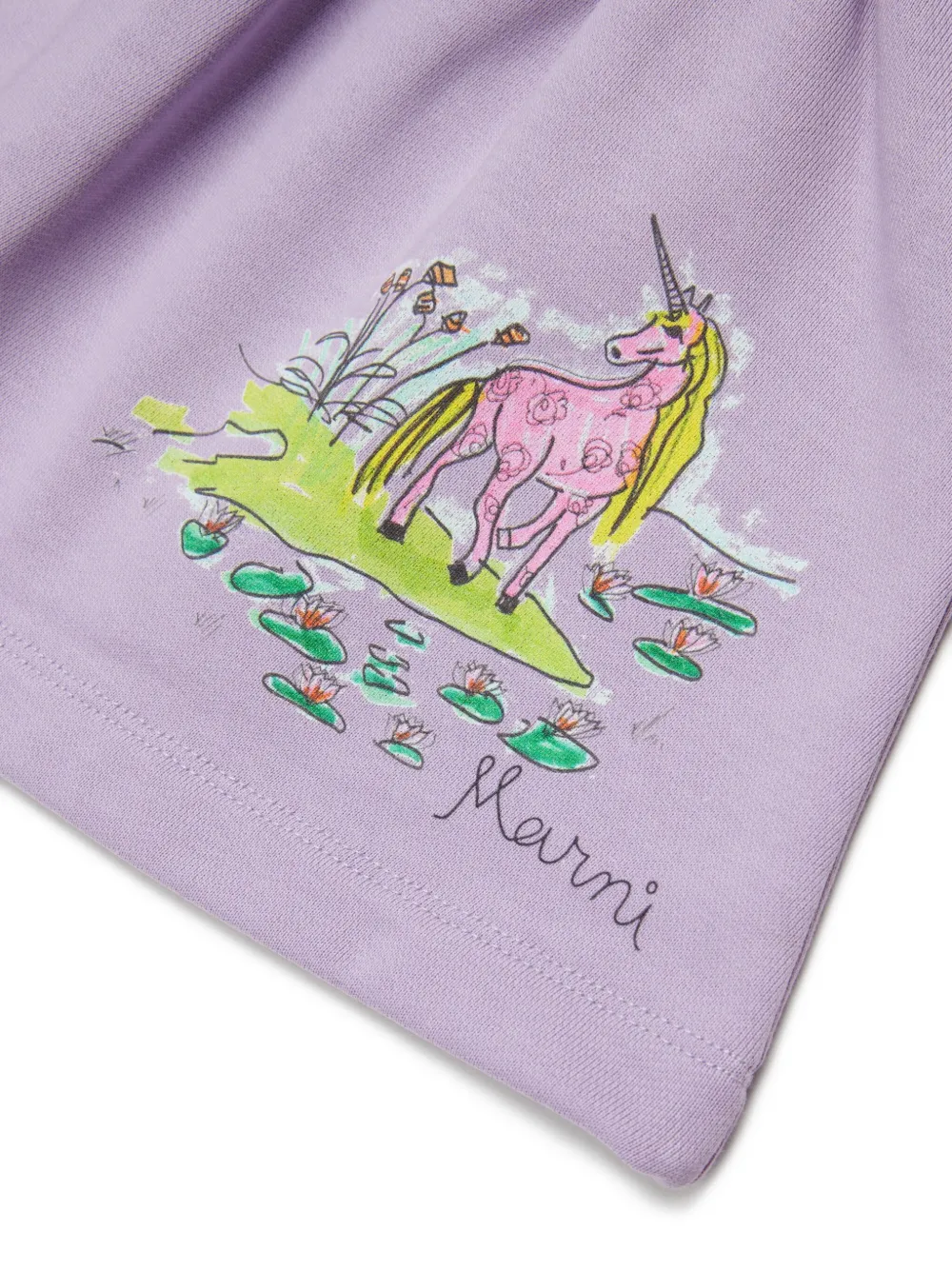 Marni Kids Rok met grafische eenhoornprint Paars