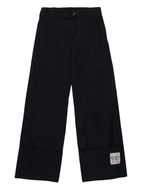 Nº21 Kids label-detail trousers