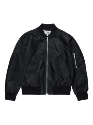 MM6 Maison Margiela Kids Jaqueta Bomber Leve Com Brilho | Preto
