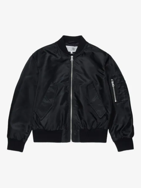 MM6 Maison Margiela Kids chamarra bomber con cierre