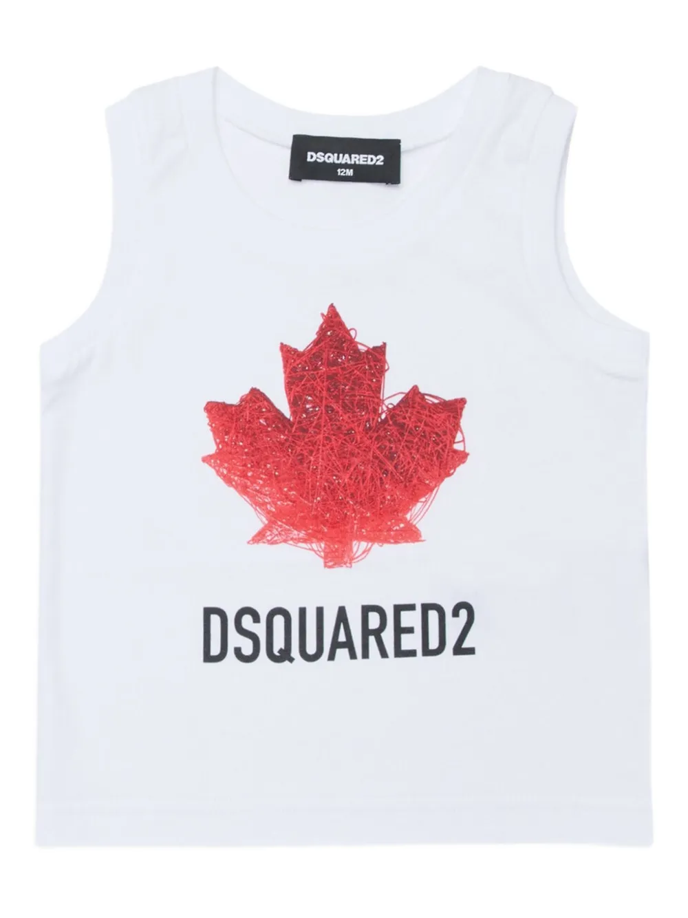 DSQUARED2 KIDS leaf-print tank top | White | Image 1