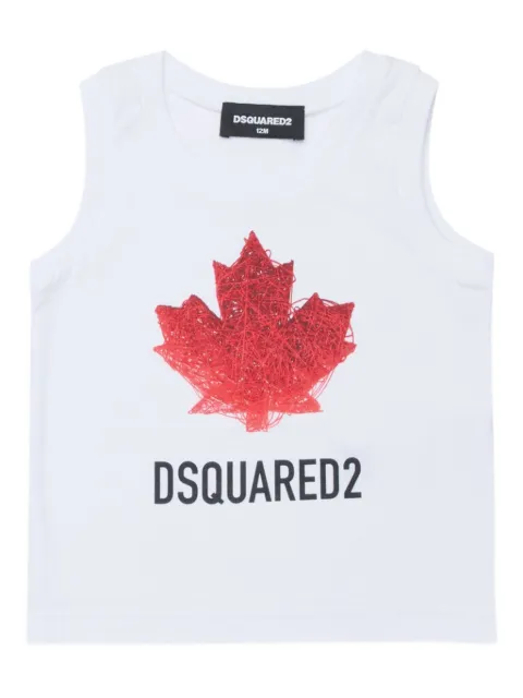 DSQUARED2 KIDS camiseta con hojas estampadas
