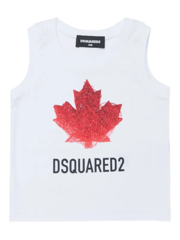 DSQUARED2 KIDS リーフプリント Tシャツ | ホワイト | FARFETCH JP