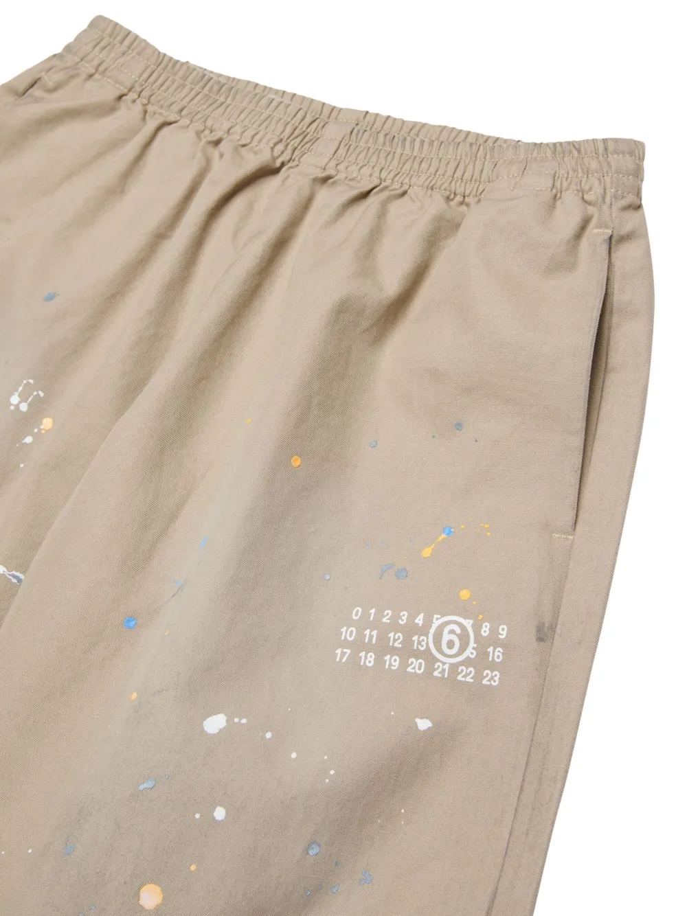 MM6 Maison Margiela Kids Broek met verfspatten Beige