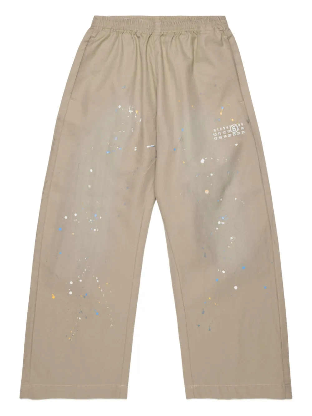 MM6 Maison Margiela Kids Pantaloni con stampa - Toni neutri