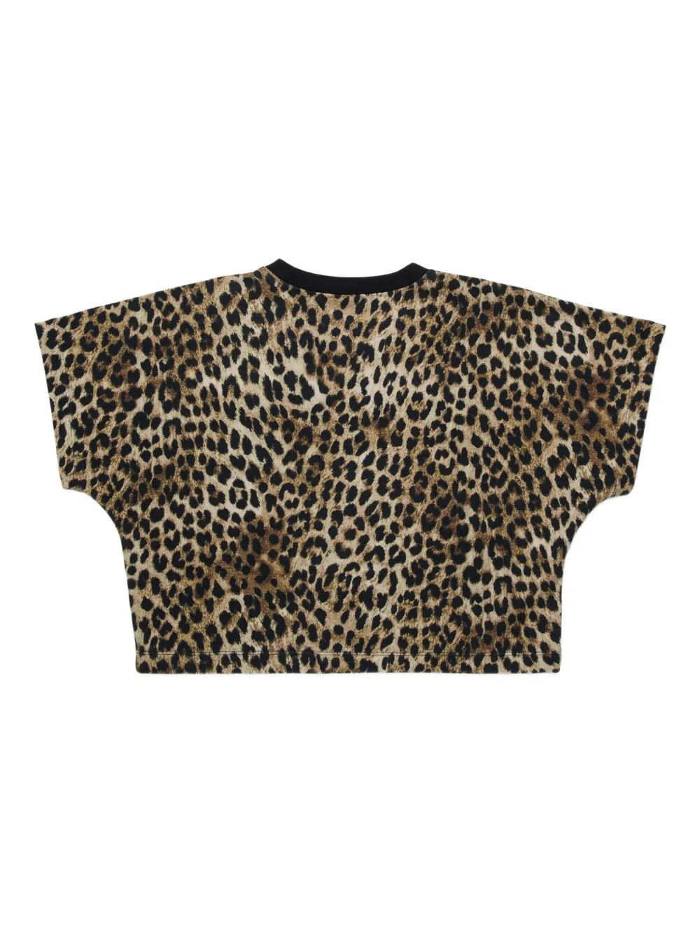  Nº21 Kids Leopard-print Logo T-shirt - Brown 