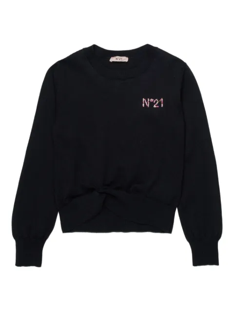 Nº21 Kids embellished sweater