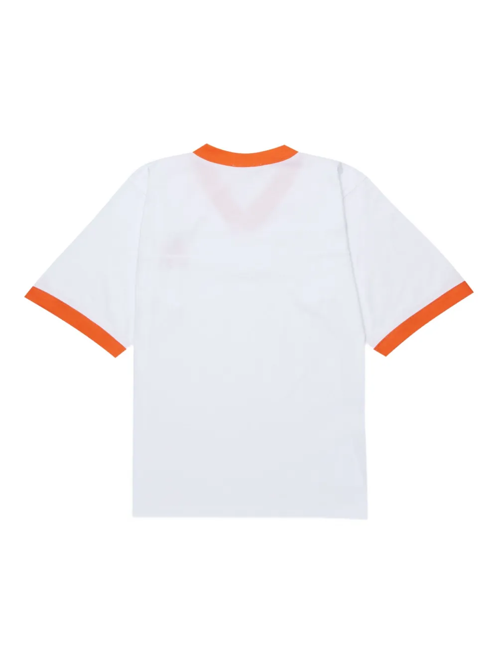 Marni Kids T-shirt met V-hals en logo Wit