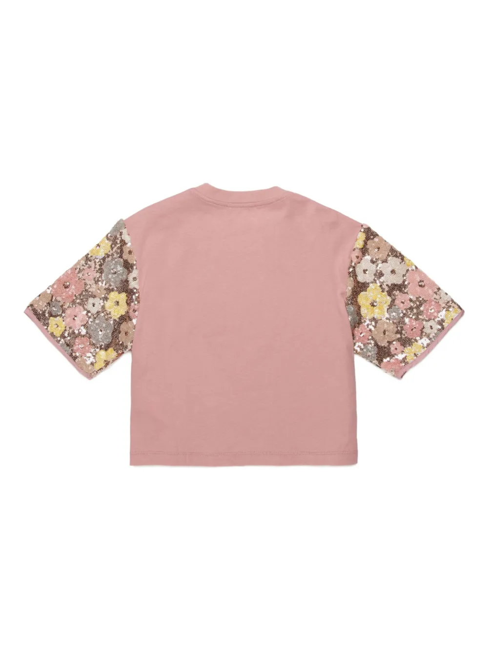  Nº21 Kids Sequin-embellished Floral T-shirt - Pink 