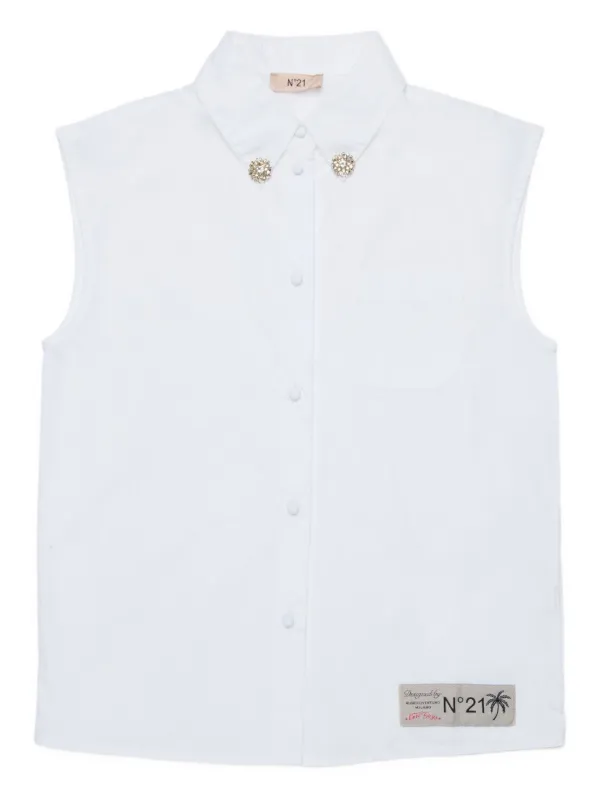 Nº21 Kids ノースリーブ シャツ | ホワイト | FARFETCH JP