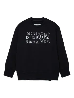 MM6 Maison Margiela Kids アップリケトリム ニットウェア | ブラック 