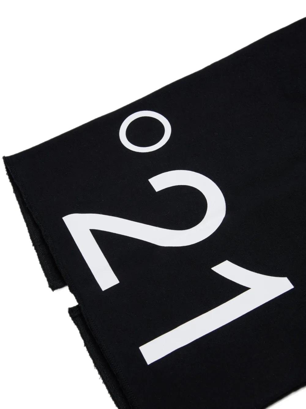 N°21 Drawstring Raw-edge Skirt In Black