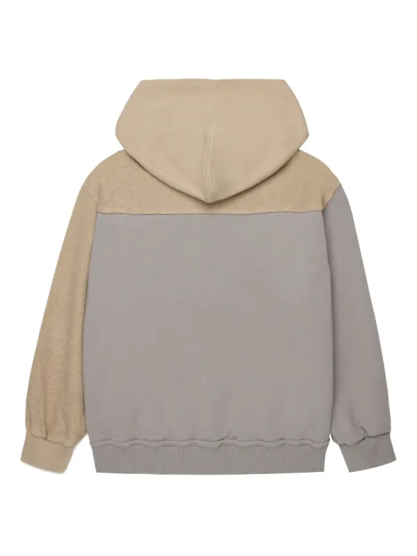MM6 Maison Margiela マルジェラバイカラージップパーカー14Y MM6 Maison Margiela Kids colour-block Hooded Sweatshirt | Grey