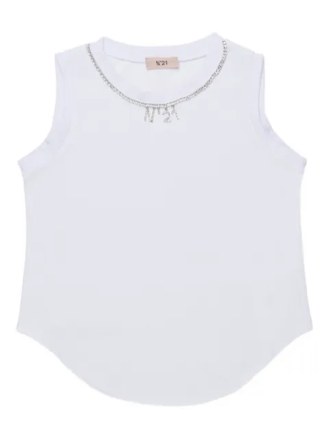 Nº21 Kids logo-embellished tank top