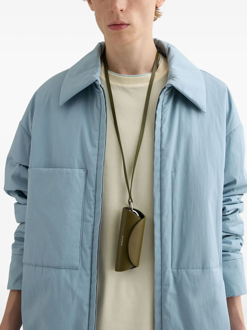 Jil Sander Cannolo Strap Keyring In Multi