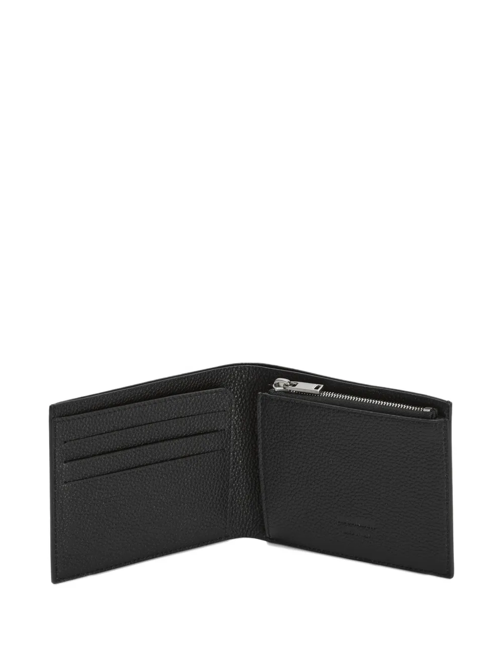  Jil Sander Grained Embossed Logo Leather Wallet - Black 