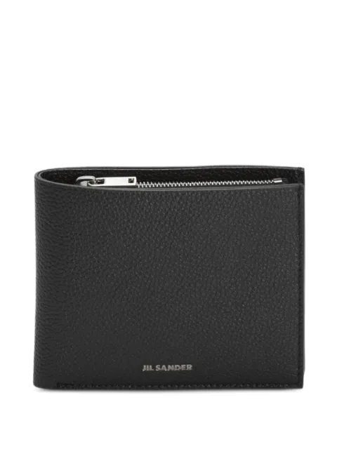Jil Sander Grained embossed logo leather wallet