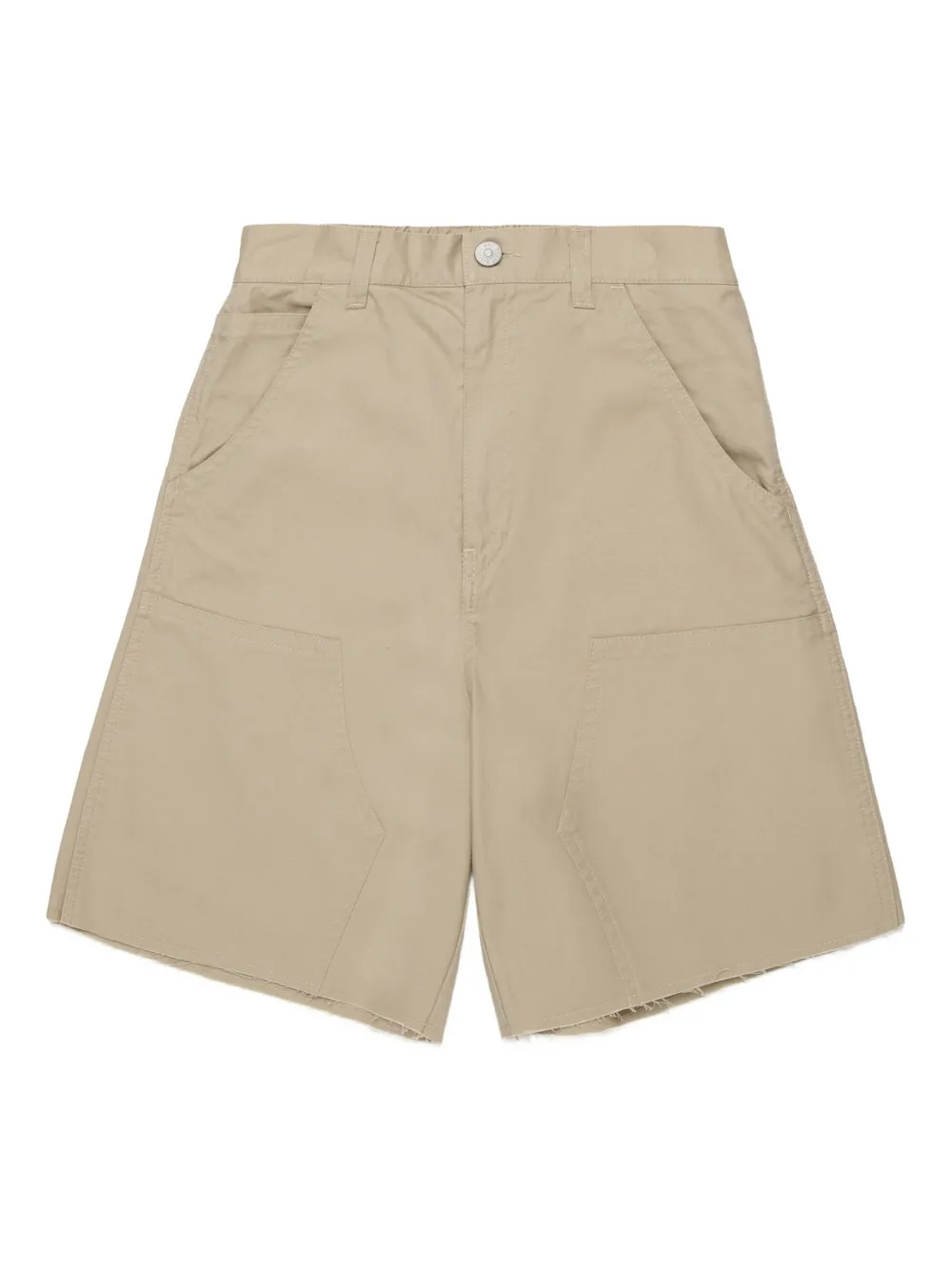 MM6 Maison Margiela Kids Shorts con frange - Toni neutri