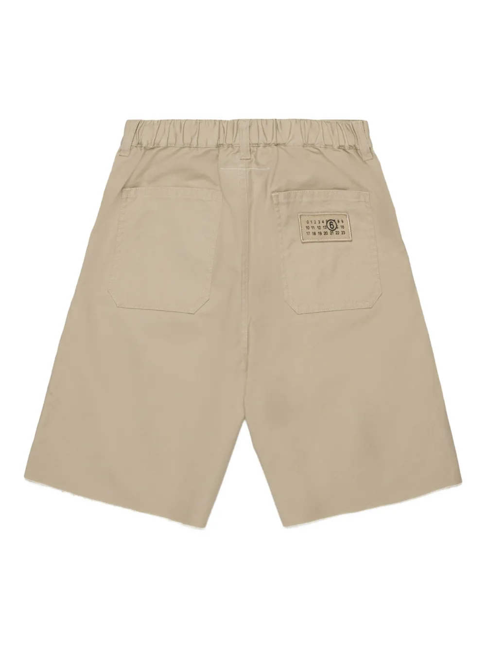 MM6 Maison Margiela Kids Katoenen shorts met franje Beige