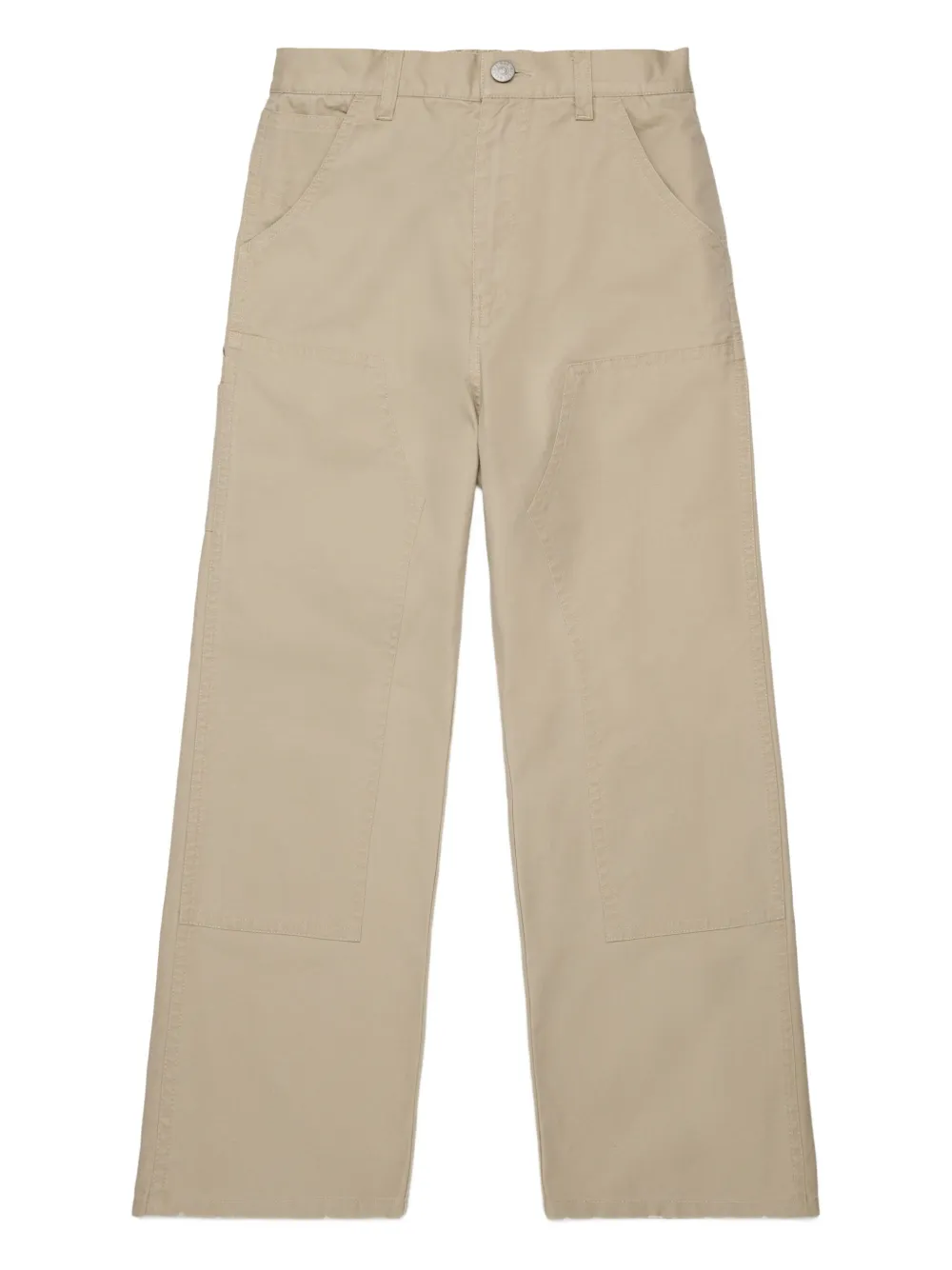 MM6 Maison Margiela Kids Pantaloni in cotone con cinque tasche - Toni neutri