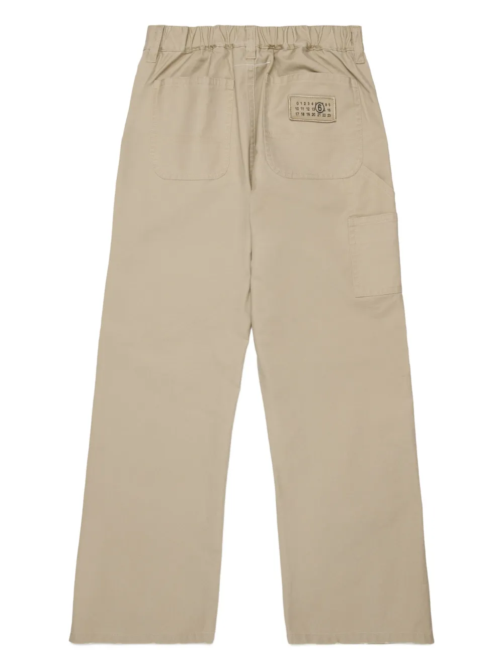 MM6 Maison Margiela Kids Katoenen broek met vijf zakken Beige
