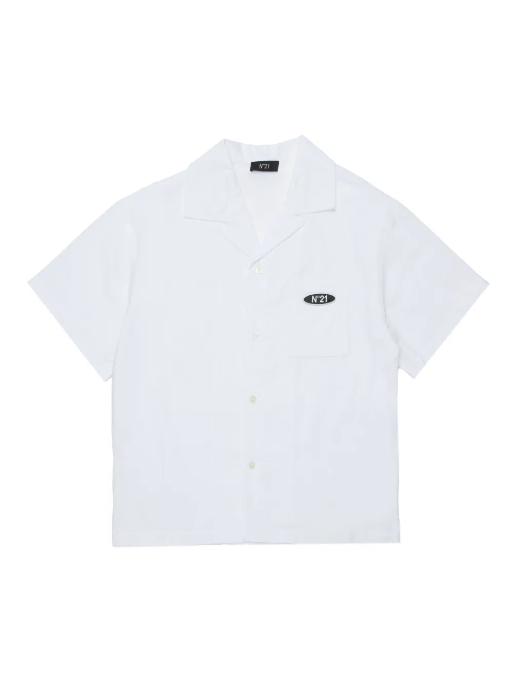Nº21 Kids pocket short-sleeve shirt - White