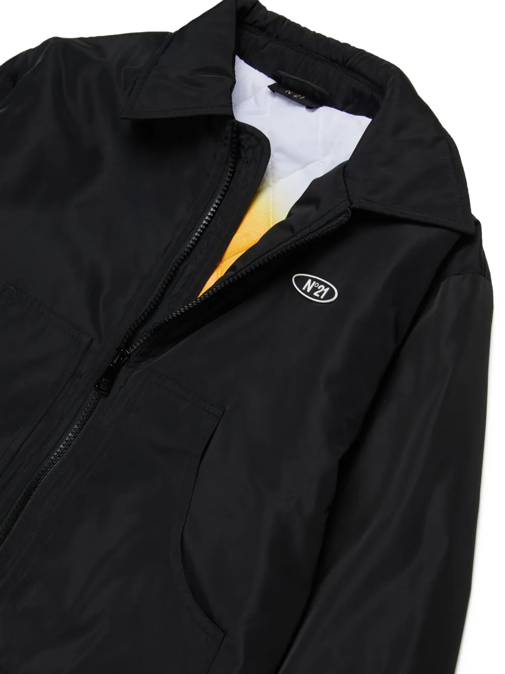 Nº21 Kids Bomberjack met logo en rits Zwart