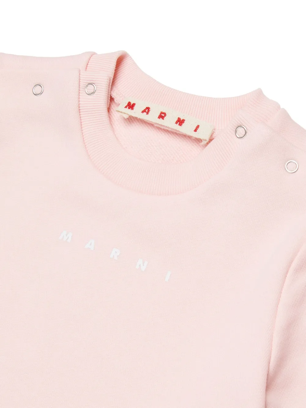 Marni Kids Geplooide jurk met korte mouwen Roze