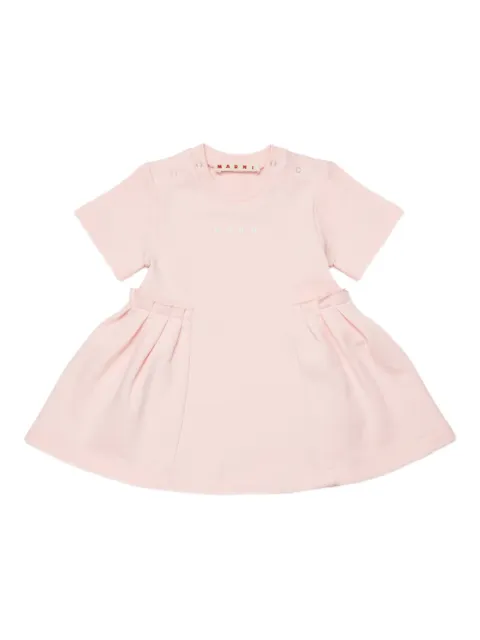 Marni Kids pleated short-sleeves casual dress