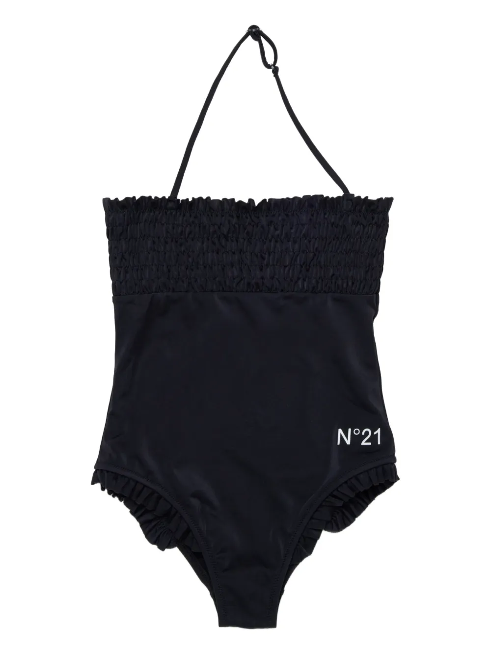 Nº21 Kids Costume da bagno con ruches - Nero