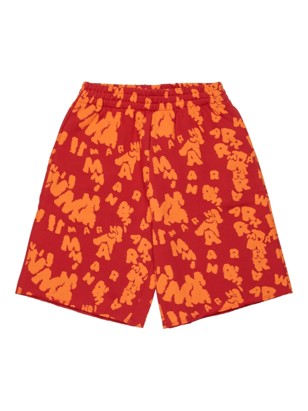 Marni Kids Shorts elasticizzati con stampa - Rosso