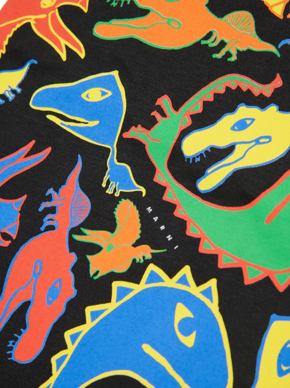 Marni Kids T-shirt met grafische dinosaurus-print Wit