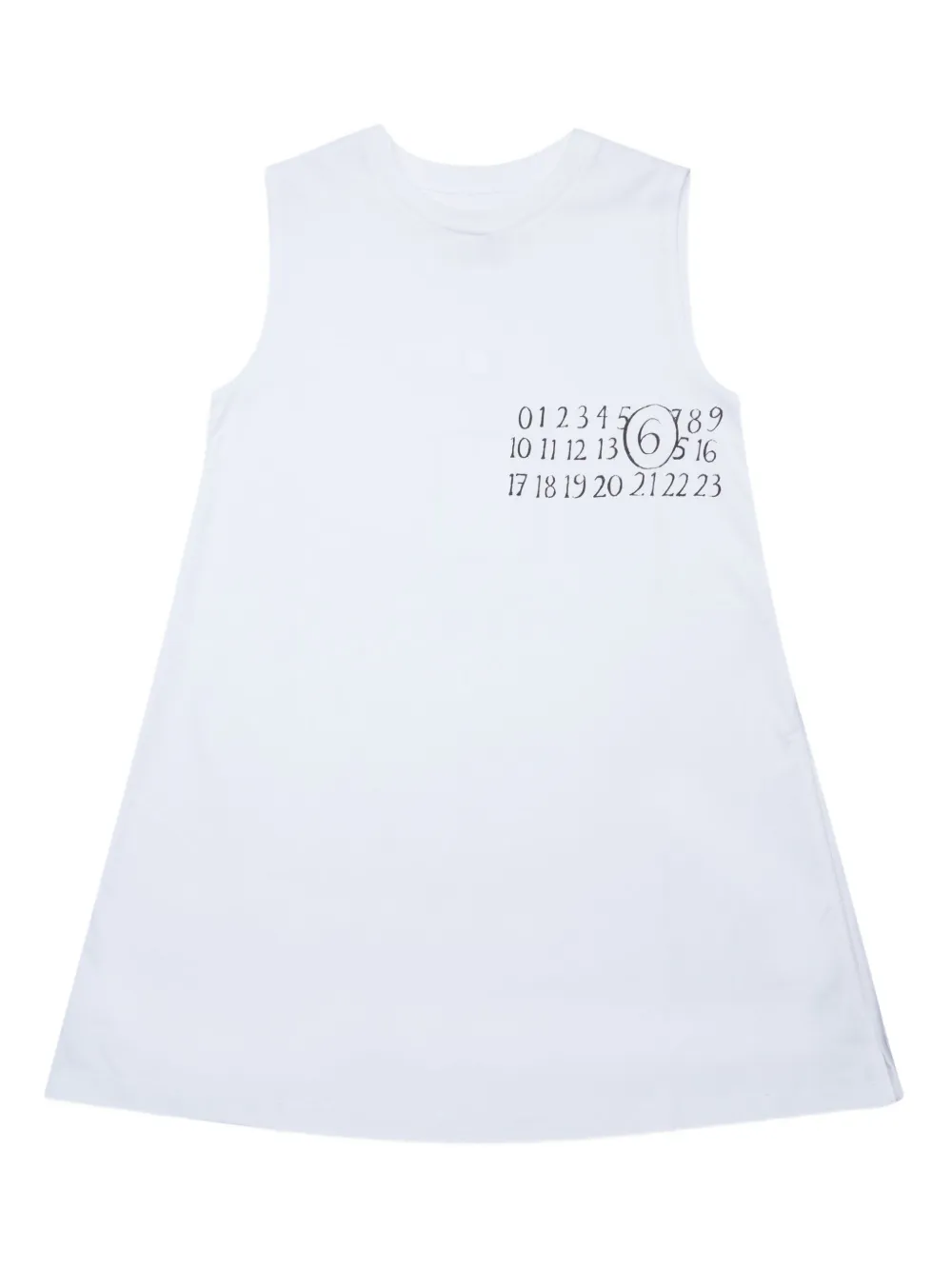 MM6 Maison Margiela Kids Abito con stampa - Bianco