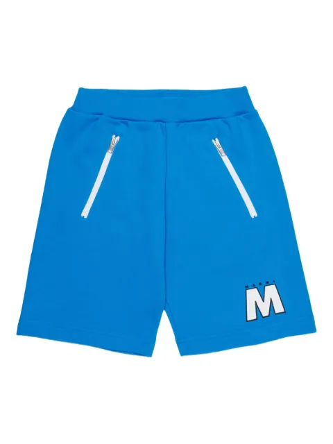 Marni Kids zip-pockets logo-print casual shorts