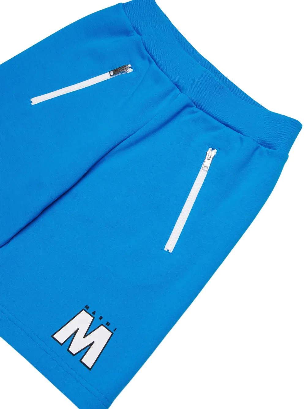 Zip-Pockets Logo-Print Casual Shorts