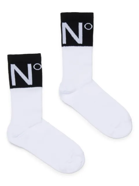 Nº21 Kids block-detail socks