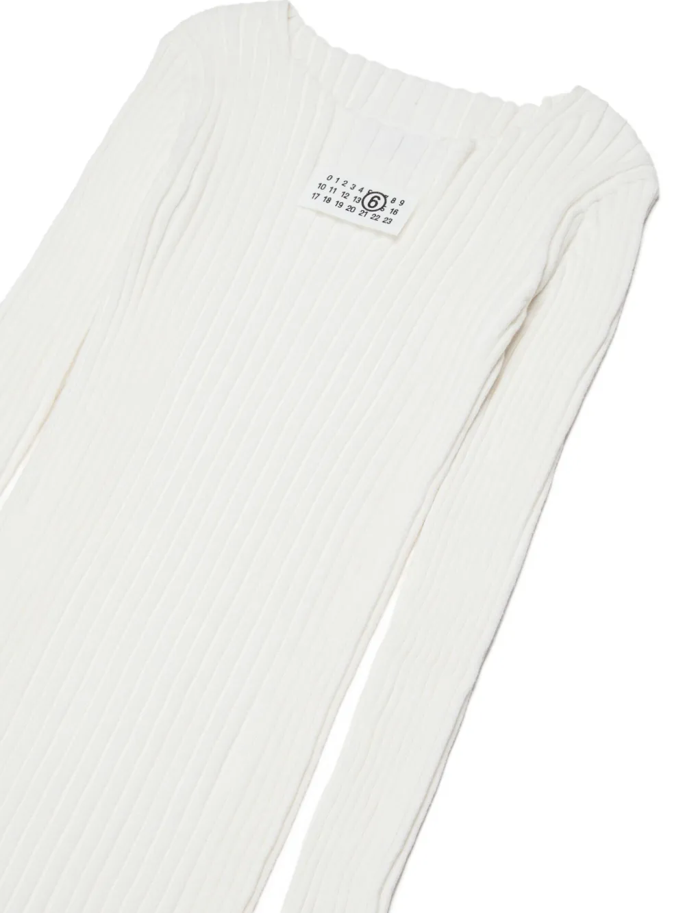 MM6 Maison Margiela Kids Geribbelde jurk met lange mouwen Wit