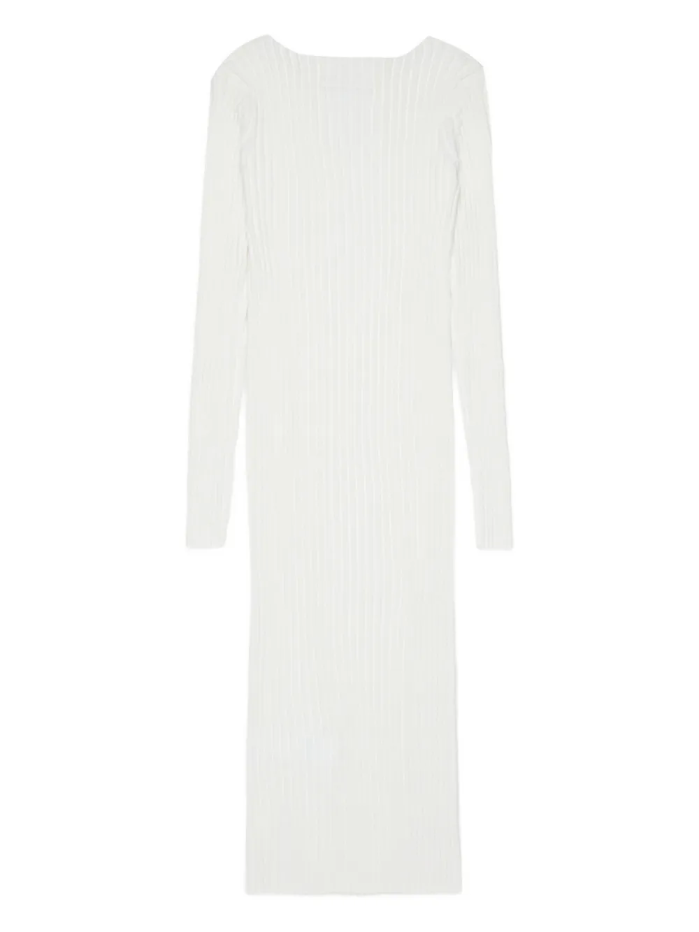 MM6 Maison Margiela Kids Geribbelde jurk met lange mouwen Wit