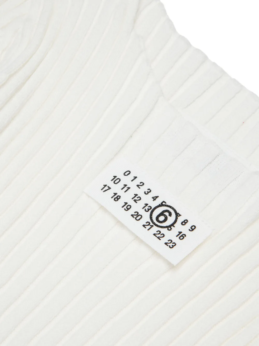 MM6 Maison Margiela Kids Geribbelde jurk met lange mouwen Wit