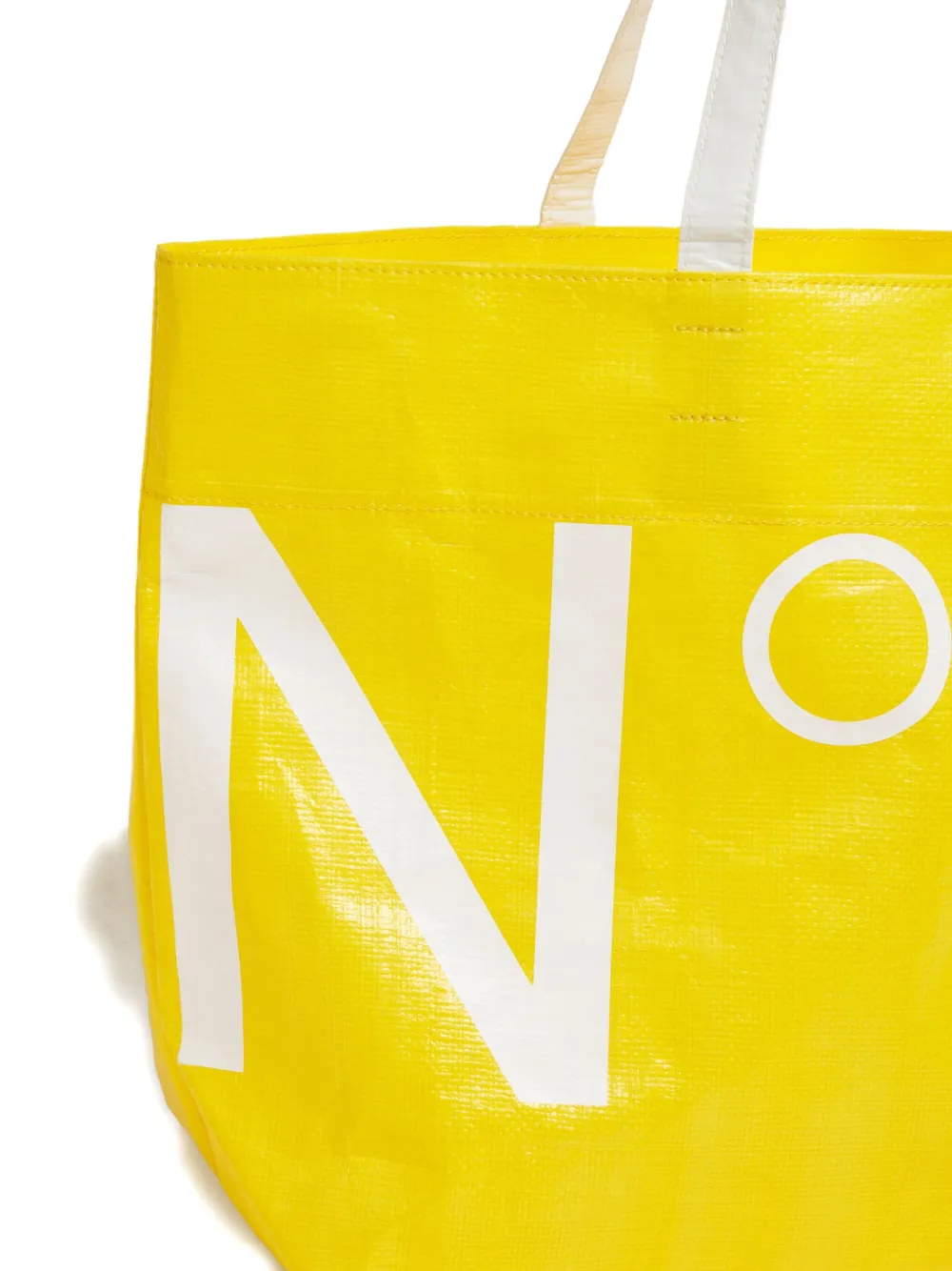 Nº21 Kids Shopper met logoprint Geel