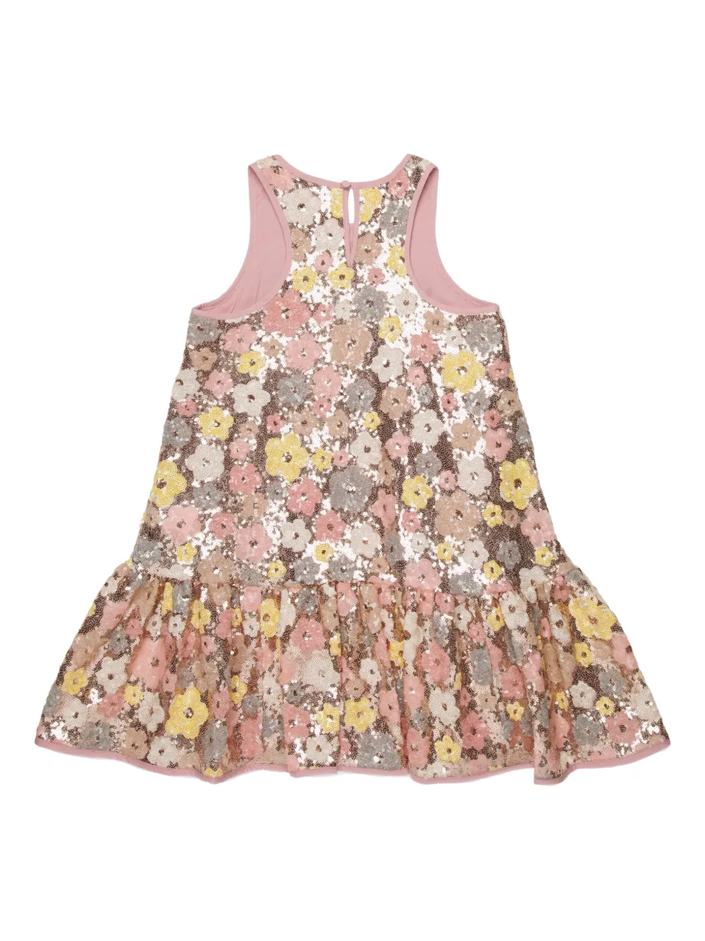  Nº21 Kids Sequin Floral Dress - Pink 